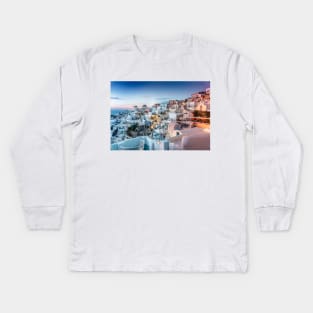 Santorini, Greece Kids Long Sleeve T-Shirt